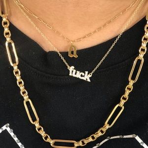 GOLD PLATED CHAIN 💕 QUOTE; FUCK